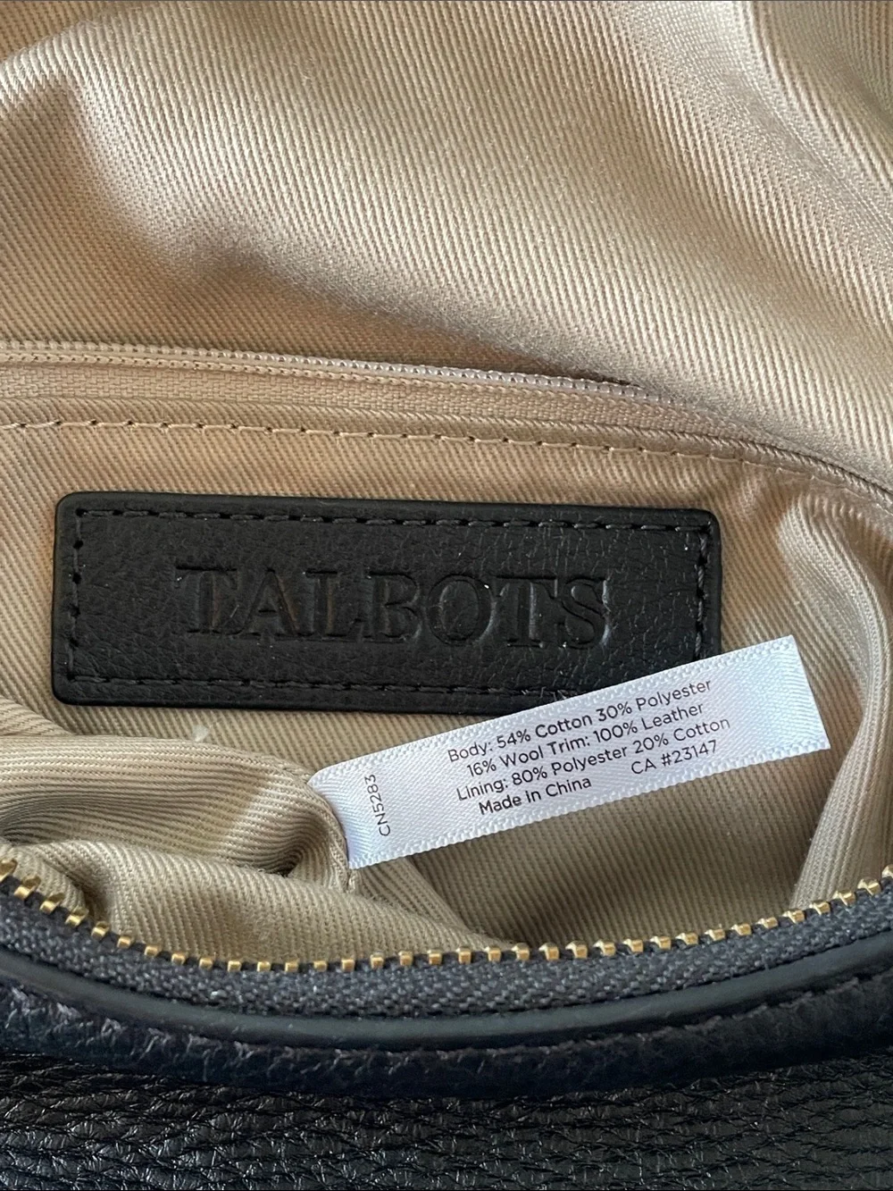 TALBOTS Greenwich Quilted Tartan & Leather Hobo Shoulder Bag